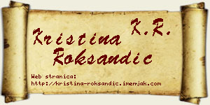 Kristina Roksandić vizit kartica